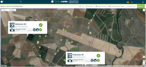 9.0 - Télécommande à la communauté d’irrigation dans la région d’Extremadura.
